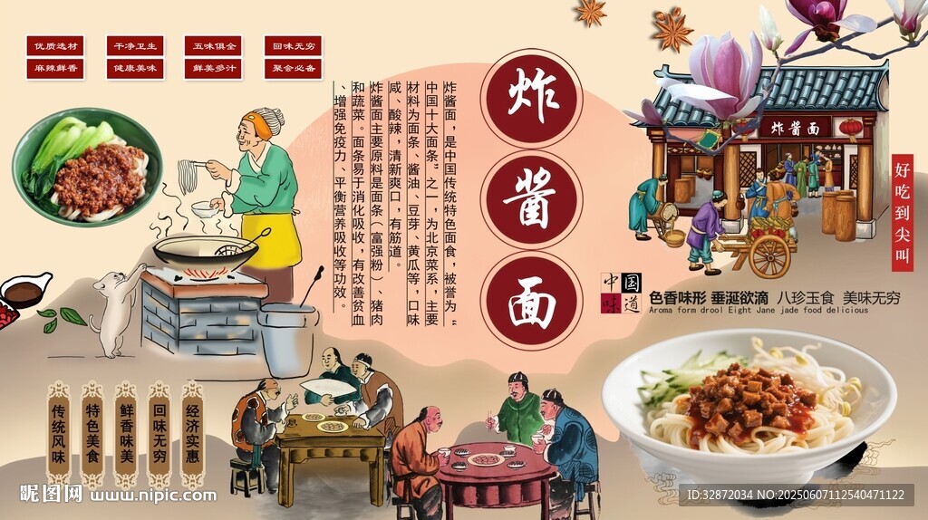 炸酱面背景墙