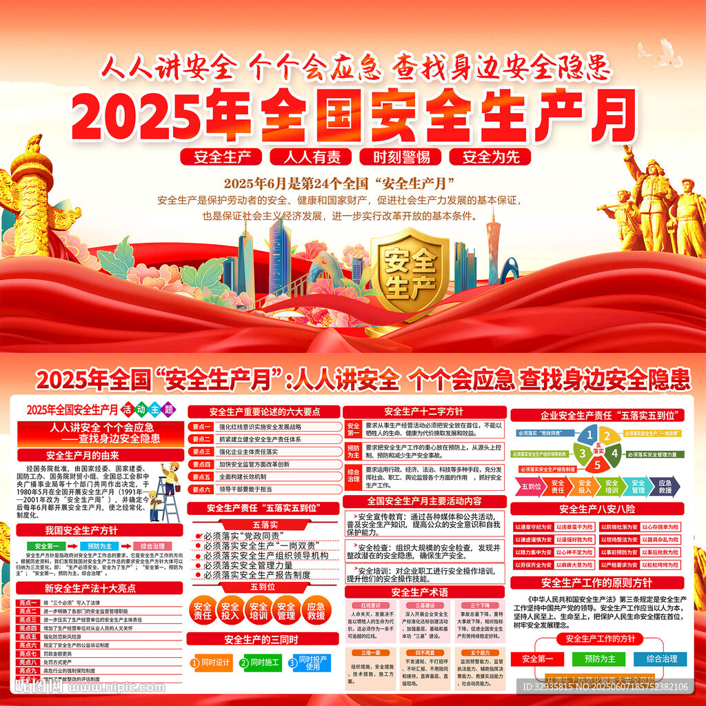 2025全国安全生产月宣传海报