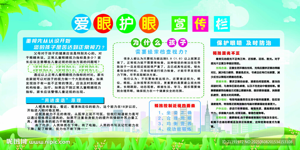 爱眼护眼宣传栏