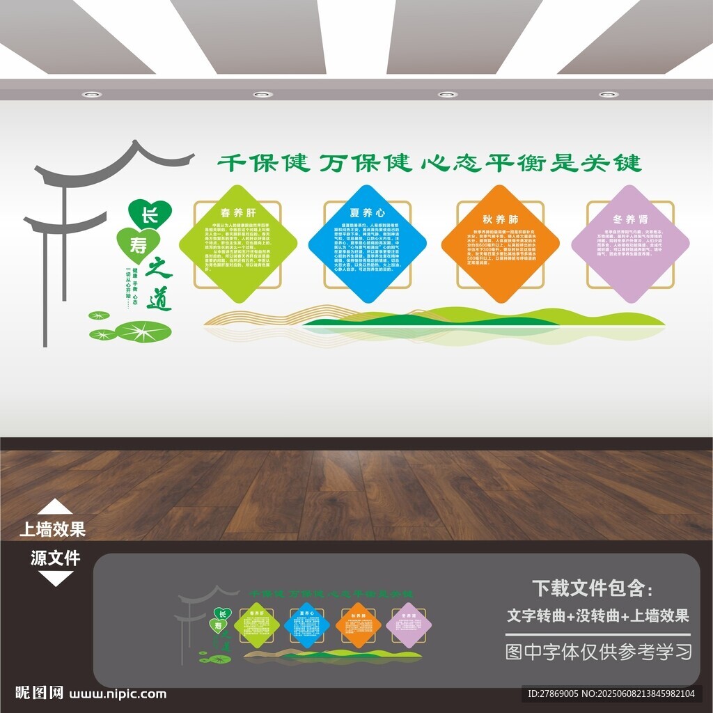 四季养生文化墙
