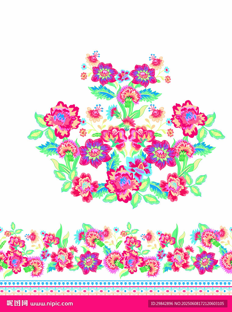 色块定位花