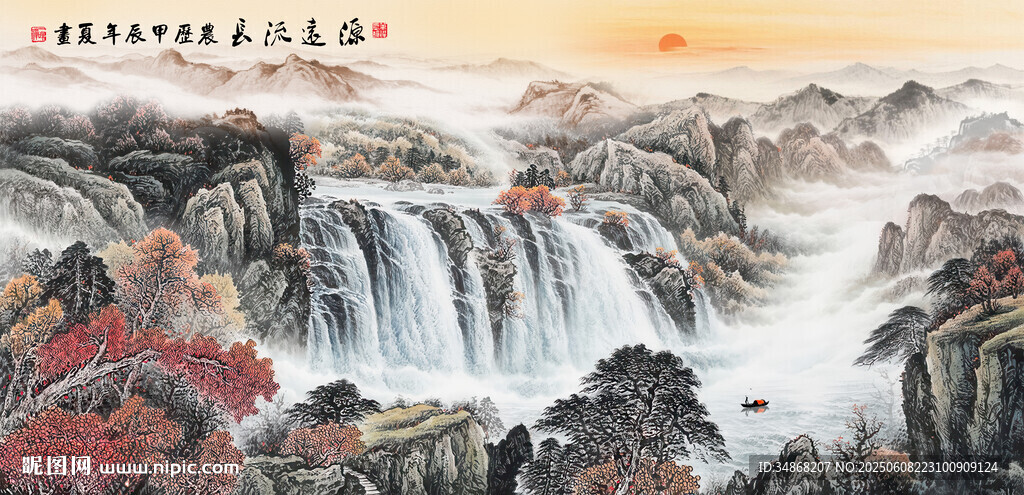 中式山水国画装饰画