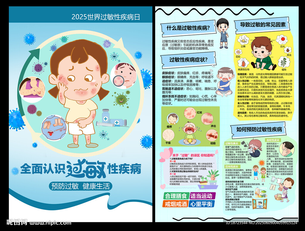 过敏性疾病日海报