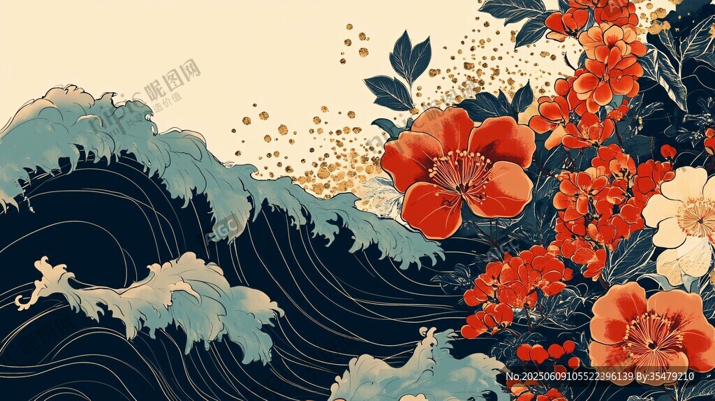 海浪繁花绘就东方美学