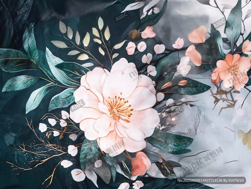 水彩花卉插画 清新花卉图