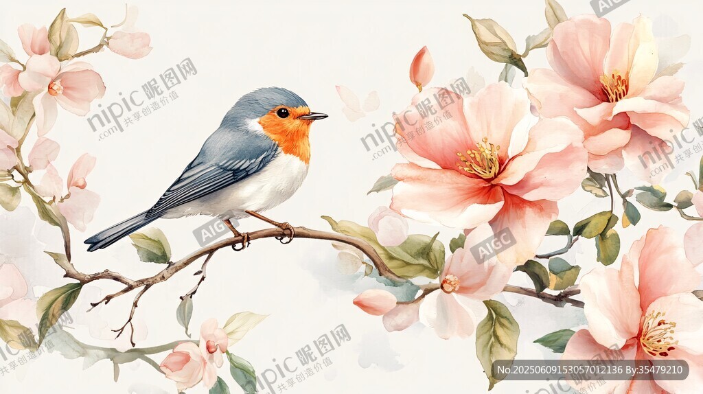 花鸟相依图