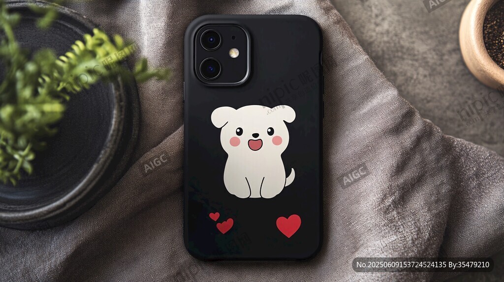 可爱小狗图案手机壳