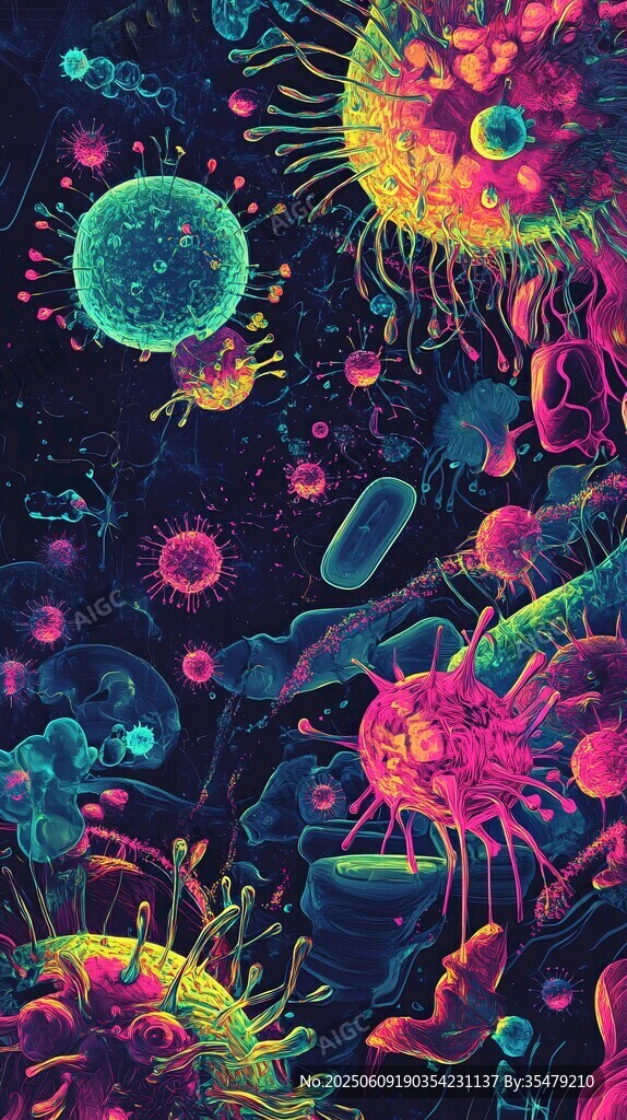 梦幻炫彩微生物世界