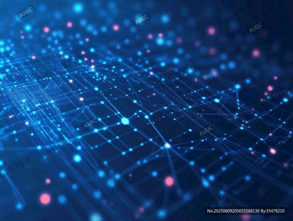 科技感网络连接抽象背景图