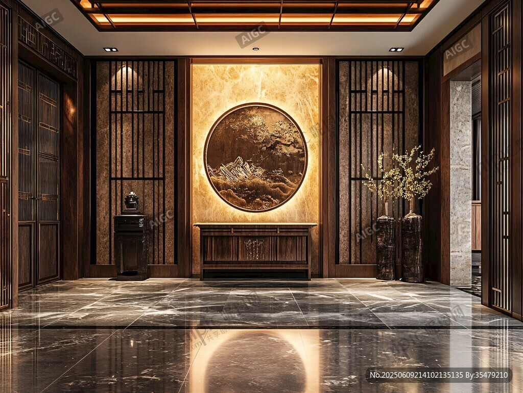 中式豪华门厅设计展示