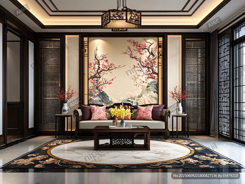 中式典雅客厅的古韵风采