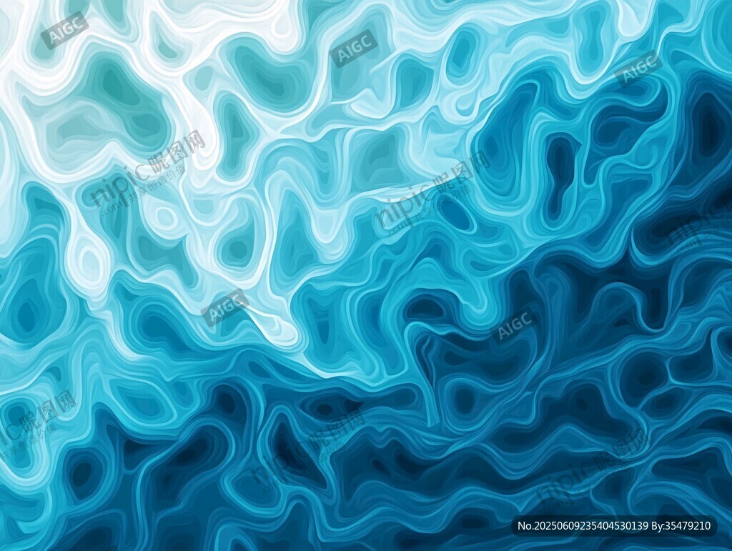 梦幻蓝色流体纹理背景