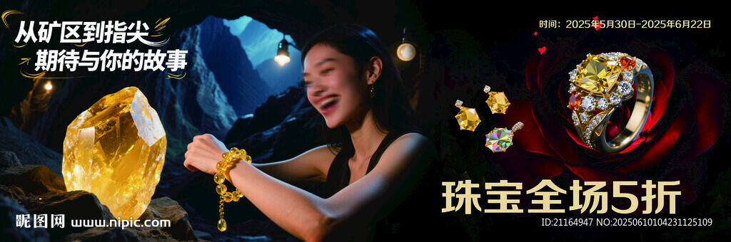 珠宝大促现场顾客挑选