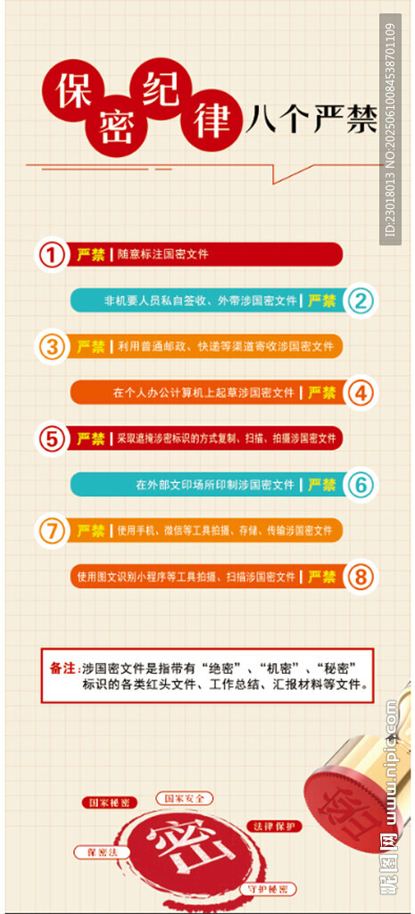 保密纪律 八个严禁