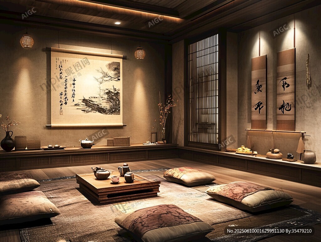 中式禅意茶室 宁静氛围