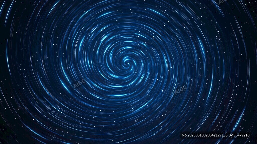 蓝色星空旋涡背景图