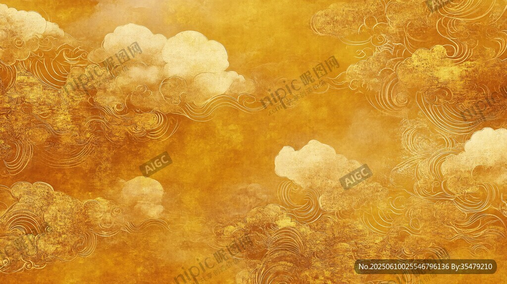 金色云纹背景图