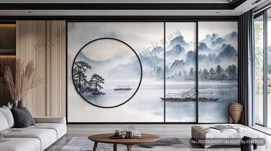 中式客厅之山水墨韵意境
