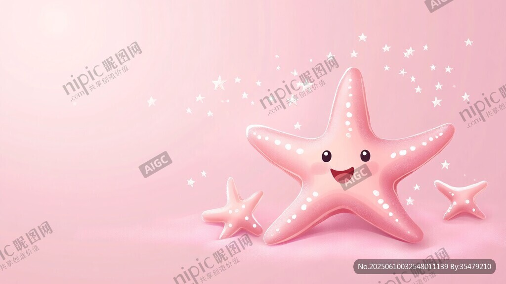 可爱粉色海星 梦幻小世界