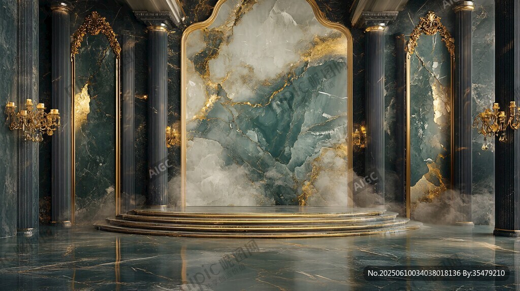 奢华大理石宫殿内景