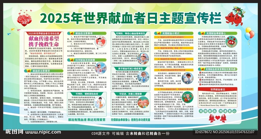 2025世界献血者日宣传栏