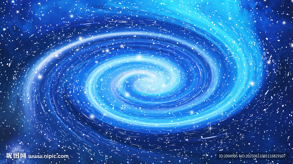 蓝色星空图