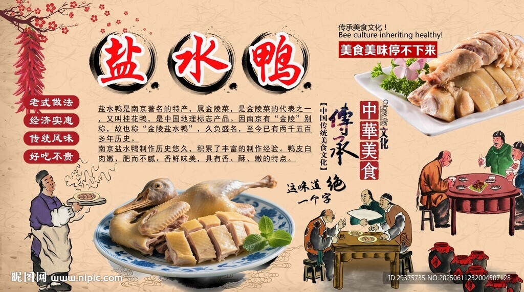 盐水鸭背景墙