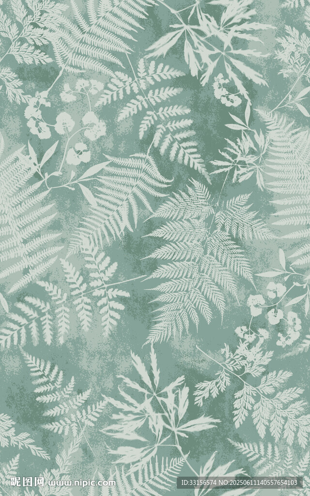 浅绿色植物花卉纹理图案
