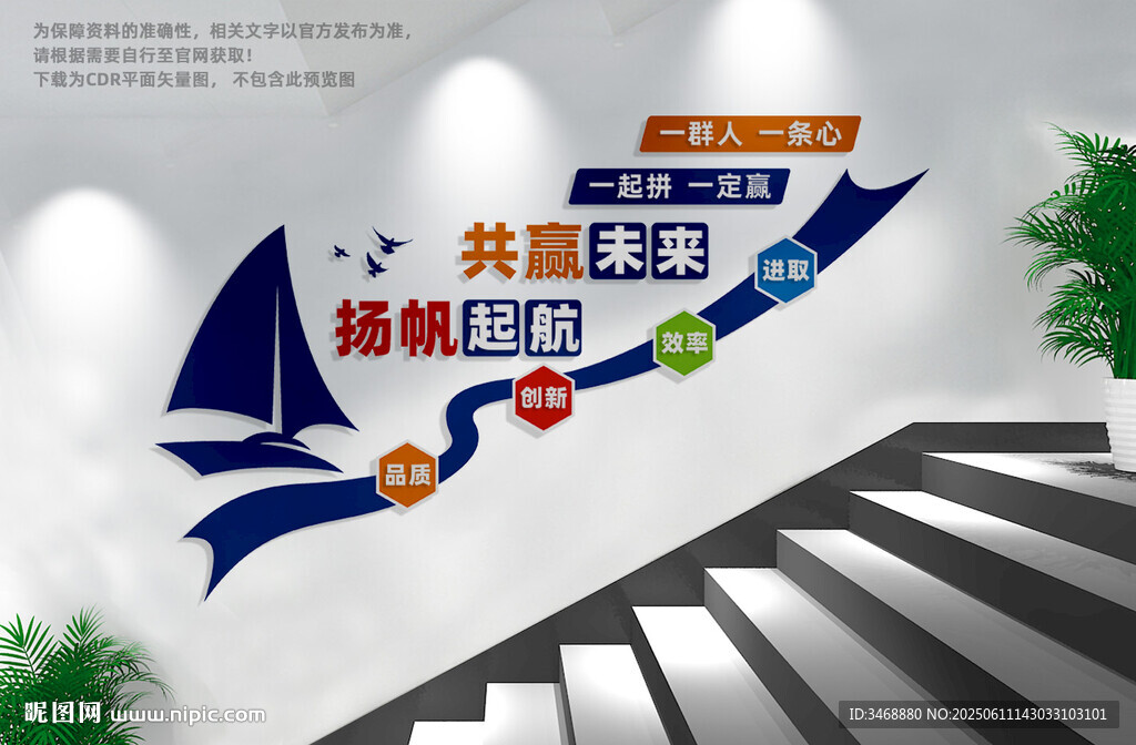 企业楼梯文化墙