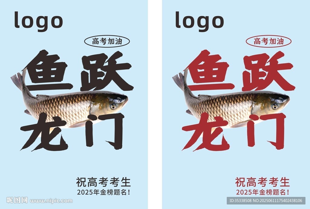 鱼跃龙门海报设计