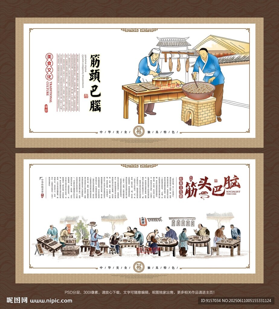 筋头巴脑文化墙