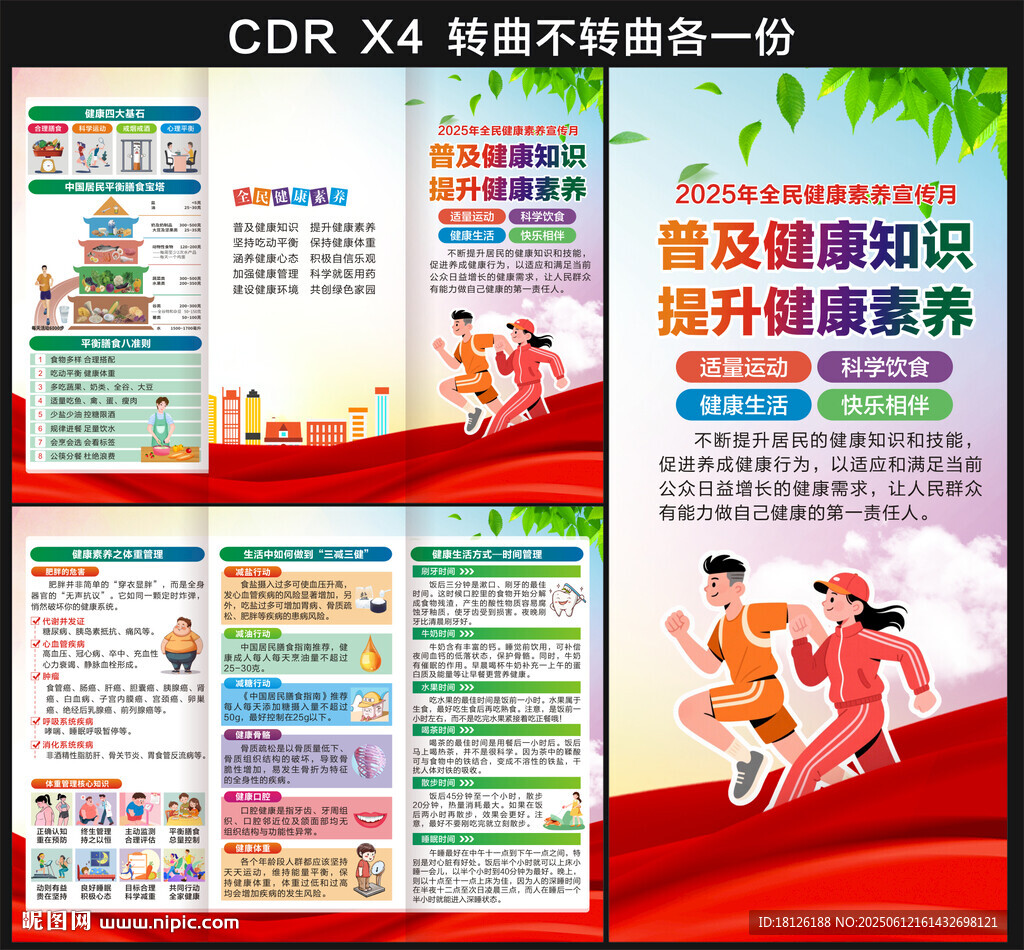 2025健康素养宣传月三折页