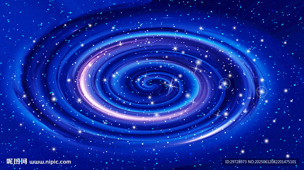 梦幻蓝色星系漩涡星空顶