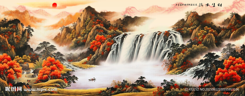 聚宝盆风水画