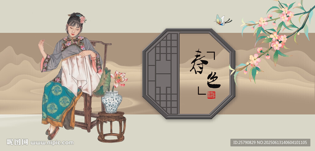 绣花刺绣绣娘
