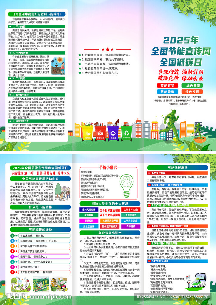2025年全国节能宣传周折页