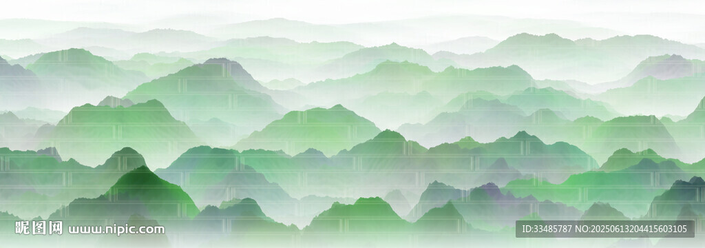 水墨远山装饰画