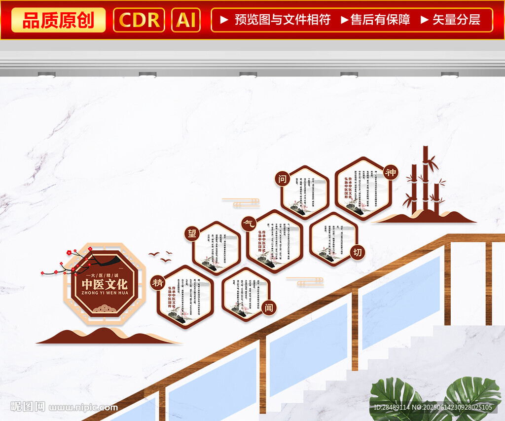 楼梯中医文化墙