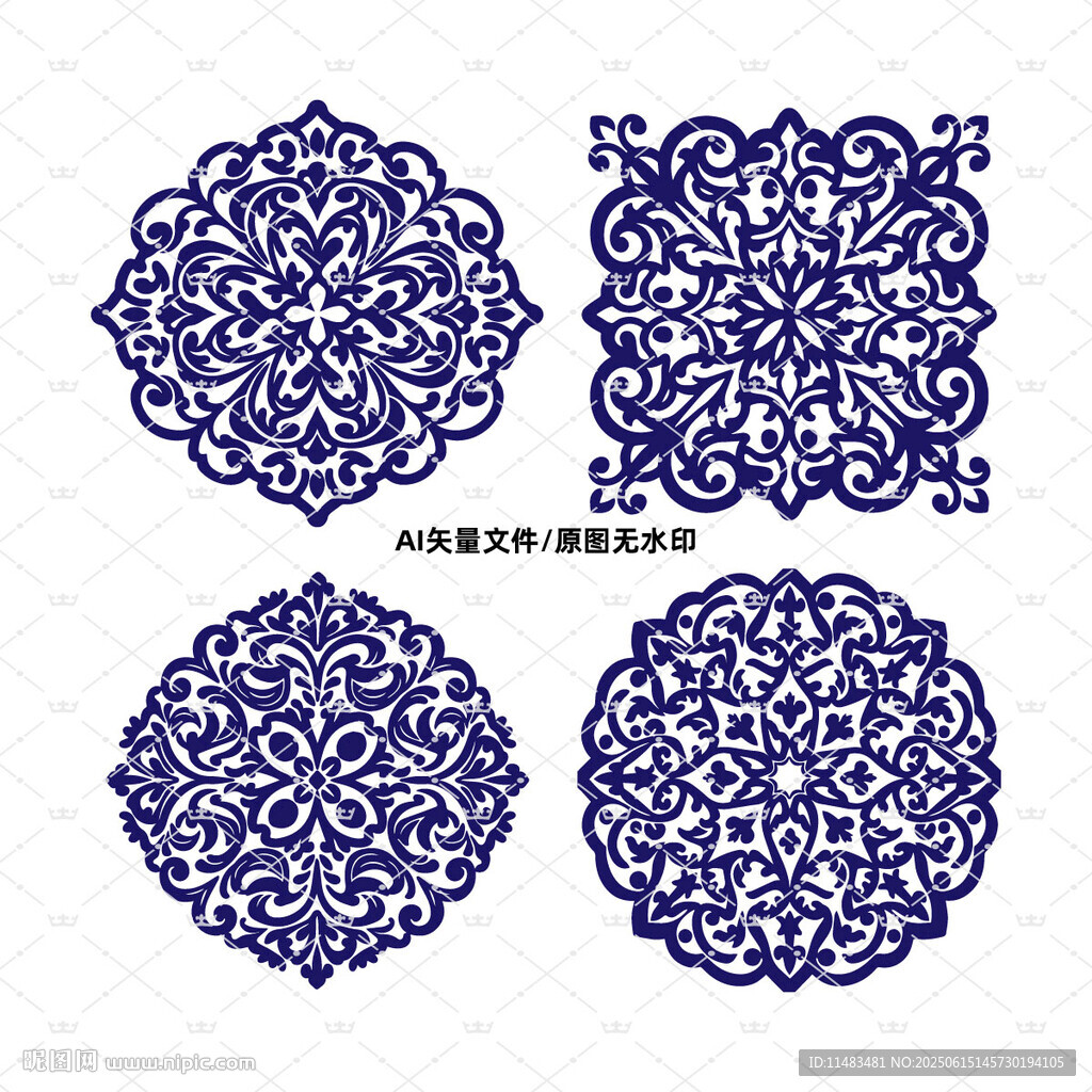 传统花纹贴图中欧式花纹