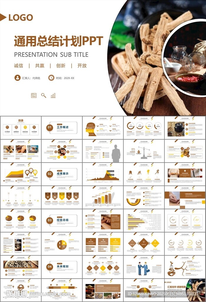 中医中药行业总结计划PPT