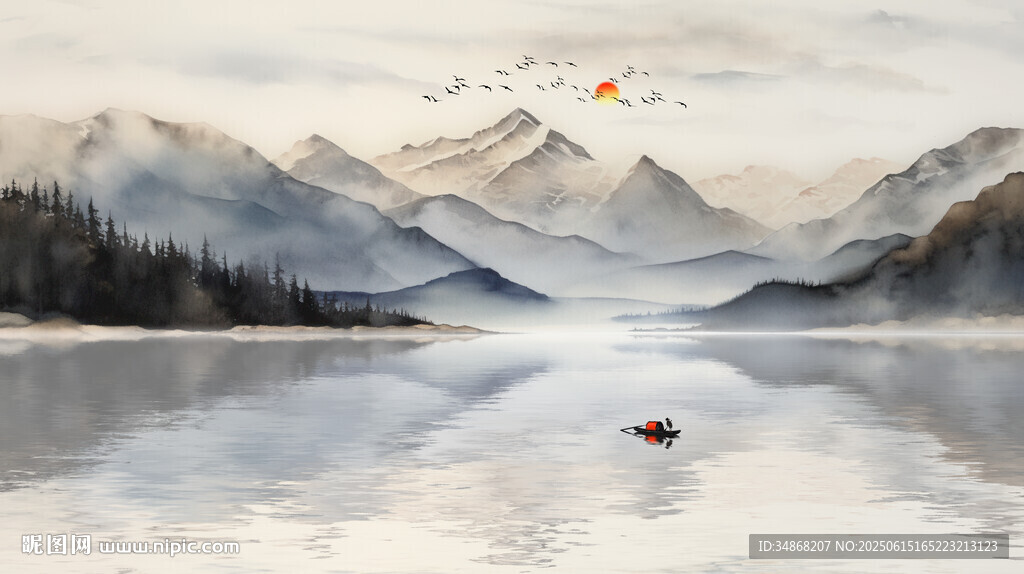 意境水墨山水