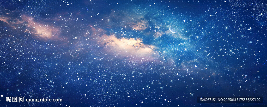 巨幅银河宇宙星空背景图