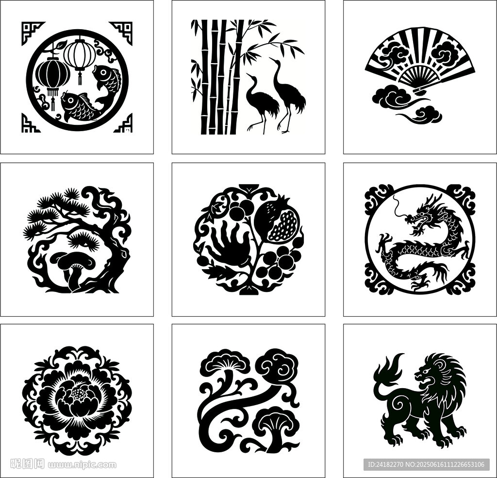 传统中式图案设计素材