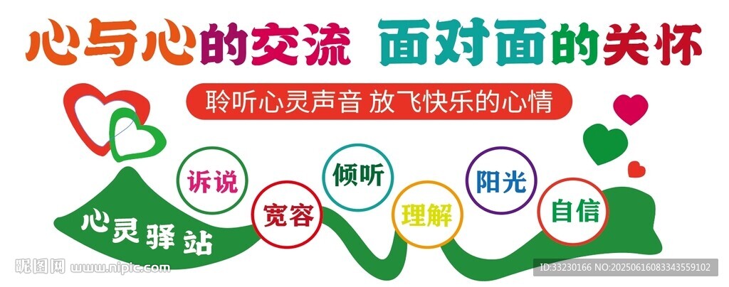 心灵驿站文化墙
