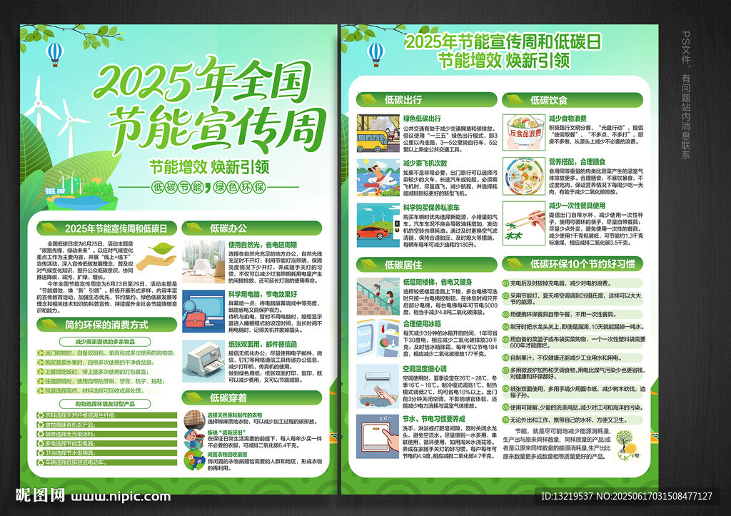 全国节能宣传周宣传单