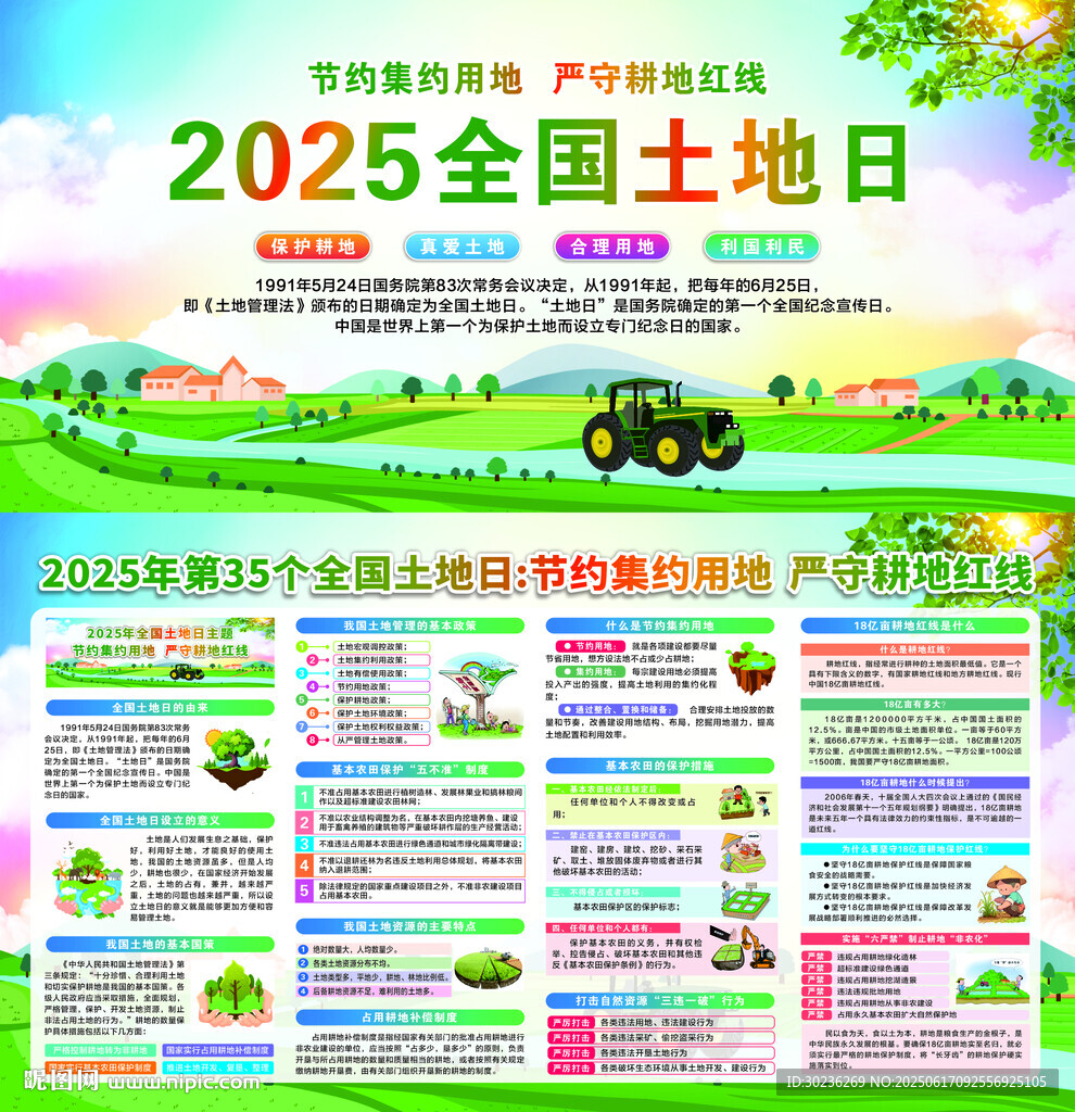 全国土地日宣传栏图片