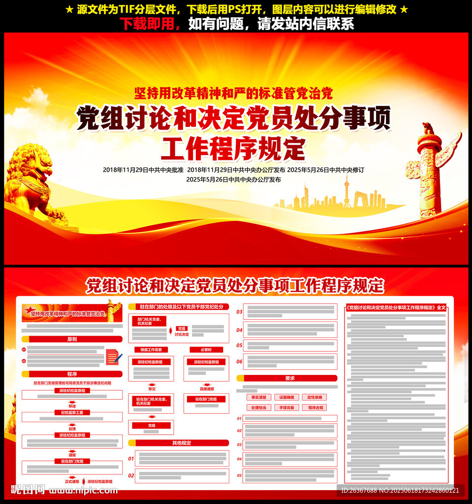 党组讨论和决定党员处分事项工作