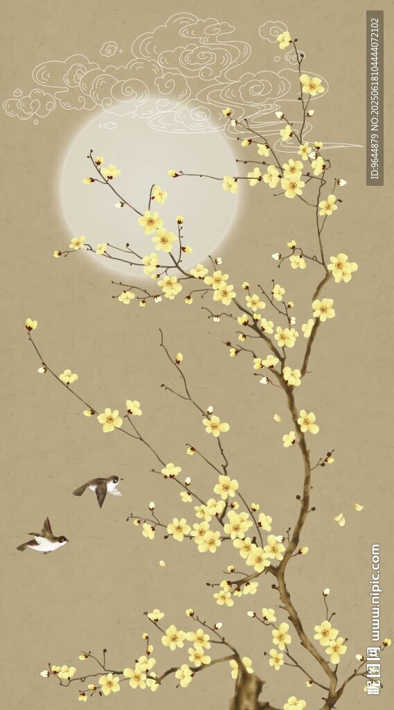 手绘花鸟