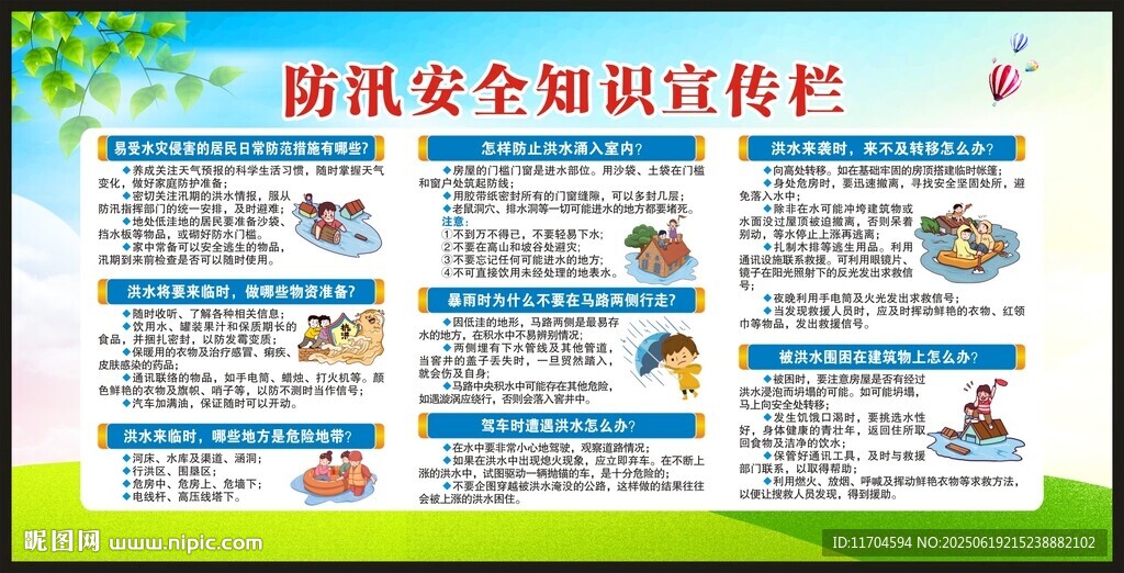 防汛知识宣传栏