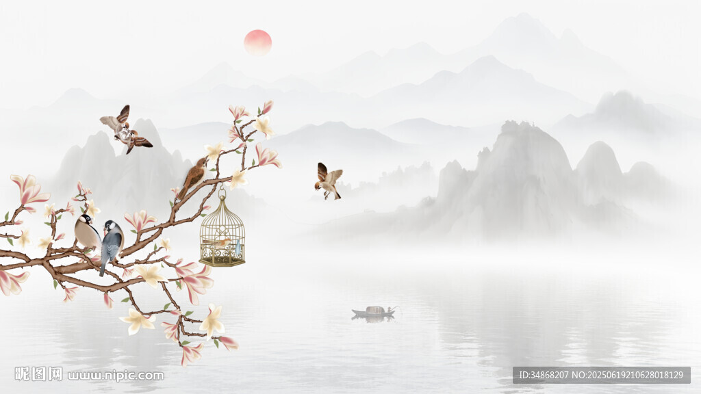 花鸟国画花鸟